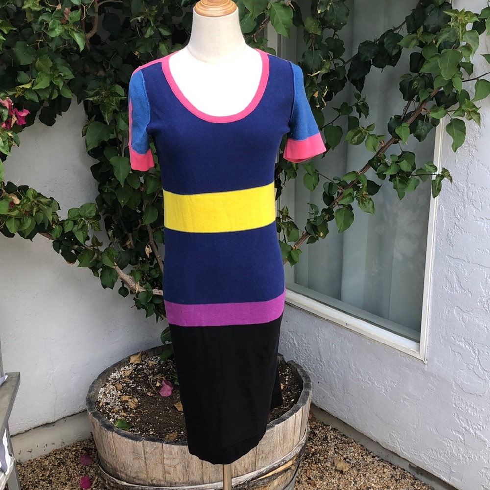 Sonia Rykiel color block cotton dress NWOT